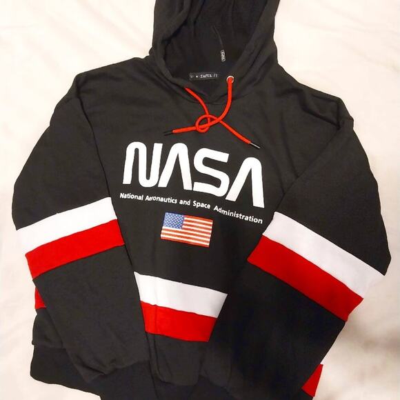 Zuful Men's NASA Logo American print Hoodie size L - Picture 1 of 3